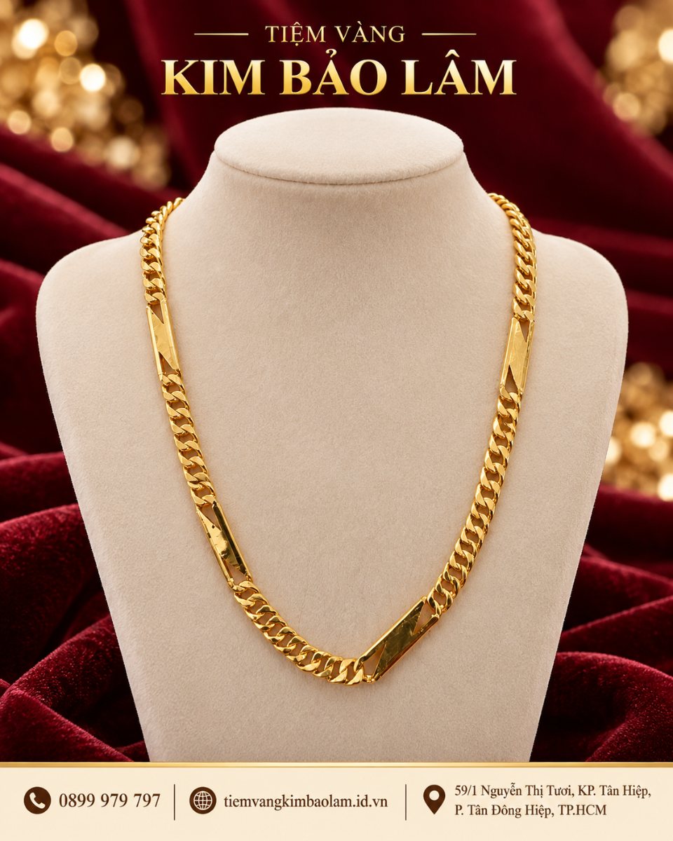 Dây Chuyền Mắt Xích Dẹt Bản Mảnh